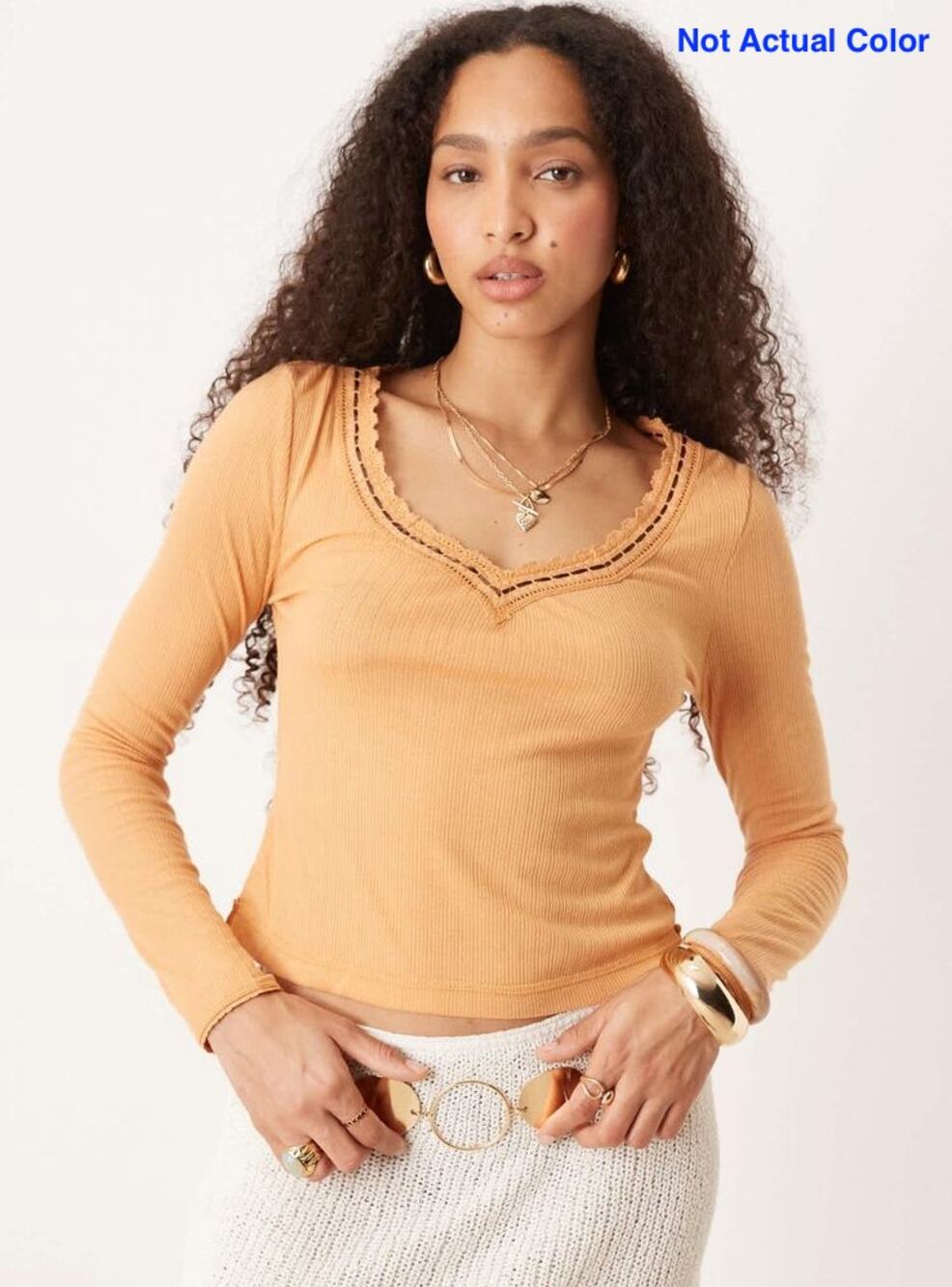 EUC Intimately Free People "Only You" Long Sleeve Top | Light Pink | Size M